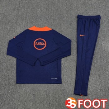 Ensemble Survetement De Foot FC Barcelone Bleu Royal Orange 2025/2026