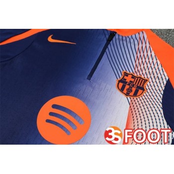 Ensemble Survetement De Foot FC Barcelone Bleu Royal Orange 2025/2026