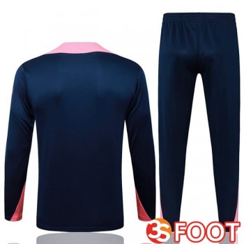 Ensemble Survetement De Foot FC Barcelone Bleu Royal Rose 2025/2026