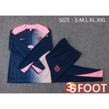 Ensemble Survetement De Foot FC Barcelone Bleu Royal Rose 2025/2026