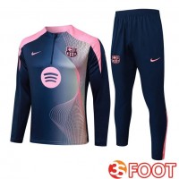 Ensemble Survetement De Foot FC Barcelone Bleu Royal Rose 2025/2026