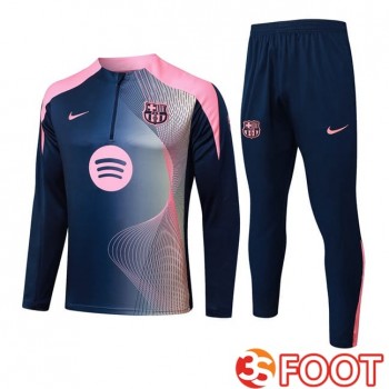 Ensemble Survetement De Foot FC Barcelone Bleu Royal Rose 2025/2026