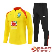 Ensemble Survetement De Foot Bresil Jaune 2025/2026