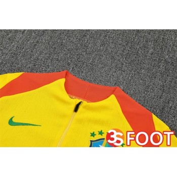 Ensemble Survetement De Foot Bresil Jaune 2025/2026
