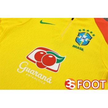 Ensemble Survetement De Foot Bresil Jaune 2025/2026
