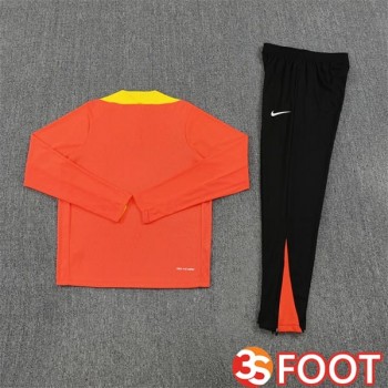 Ensemble Survetement De Foot Bresil Orange 2025/2026