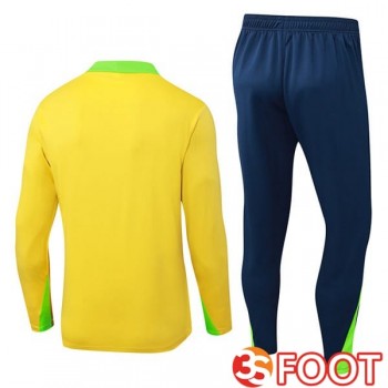 Ensemble Survetement De Foot Bresil Jaune 2025/2026