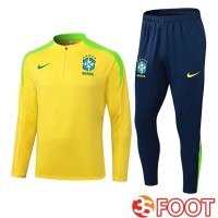 Ensemble Survetement De Foot Bresil Jaune 2025/2026