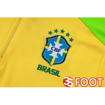 Ensemble Survetement De Foot Bresil Jaune 2025/2026