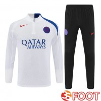 Ensemble Survetement De Foot Paris PSG Blanc 2025/2026