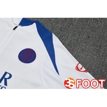 Ensemble Survetement De Foot Paris PSG Blanc 2025/2026