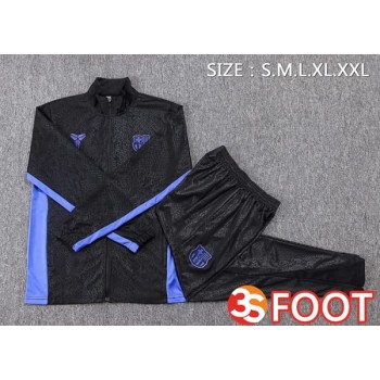 Ensemble Veste Survetement De Foot FC Barcelone Noir 2025/2026