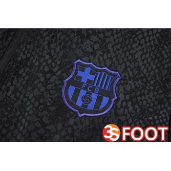 Ensemble Veste Survetement De Foot FC Barcelone Noir 2025/2026