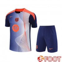 Ensemble Training T-Shirts FC Barcelone + Shorts Bleu Royal 2025/2026