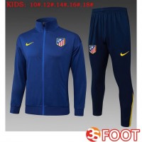 Ensemble Veste Survetement De Foot Atletico Madrid Enfant Bleu Royal 2025/2026