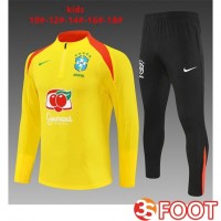 Ensemble Survetement De Foot Bresil Enfant Jaune 2025/2026