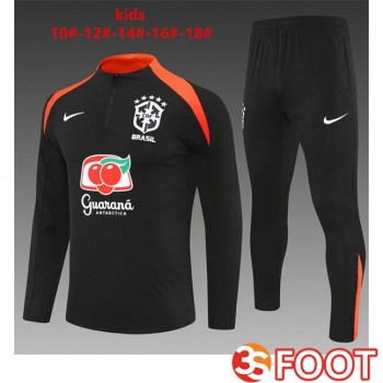 Ensemble Survetement De Foot Bresil Enfant Noir 2025/2026