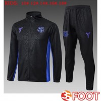 Ensemble Veste Survetement De Foot FC Barcelone Enfant Noir 2025/2026