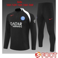 Ensemble Survetement De Foot Paris PSG Enfant Noir 2025/2026