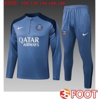 Ensemble Survetement De Foot Paris PSG Enfant Gris 2025/2026