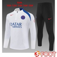 Ensemble Survetement De Foot Paris PSG Enfant Blanc 2025/2026