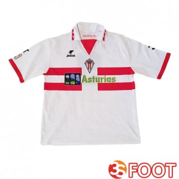 Maillot De Foot Sporting Gijon Retro Exterieur Blanc 1996-1997