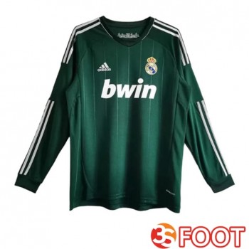 Maillot De Foot Real Madrid Retro Third Manche Longue Vert 2012-2013