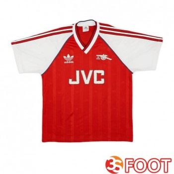 Maillot De Foot Arsenal Retro Domicile Rouge Blanc 1988-1990