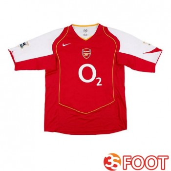 Maillot De Foot Arsenal Retro Domicile Rouge Blanc 2004-2005