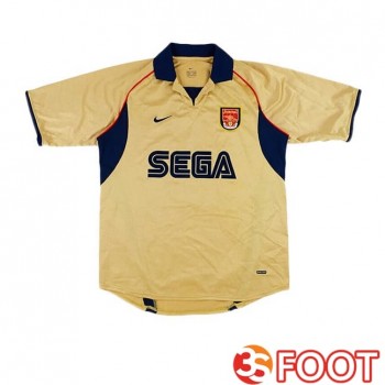 Maillot De Foot Arsenal Retro Exterieur Jaune 2001-2002