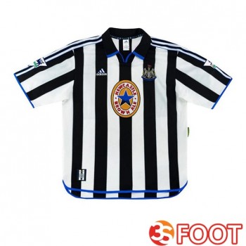 Maillot De Foot Newcastle United Retro Domicile Noir Blanc 1999-2000