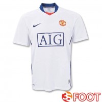 Maillot De Foot Manchester United Retro Exterieur Blanc 2008-2009