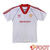 Maillot De Foot Manchester United Retro Exterieur Blanc 1988-1990