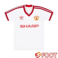 Maillot De Foot Manchester United Retro Exterieur Blanc 1986-1988