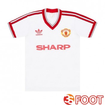 Maillot De Foot Manchester United Retro Exterieur Blanc 1986-1988