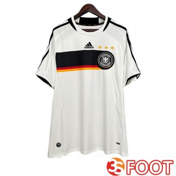 Maillot De Foot Allemagne Retro Domicile Blanc 2008