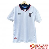 Maillot De Foot Angleterre Retro Domicile Blanc 1993-1995