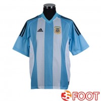 Maillot De Foot Argentine Retro Domicile Blanc Bleu 2002