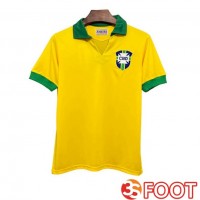 Maillot De Foot Bresil Retro Domicile Jaune 1958