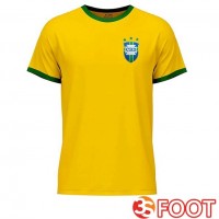 Maillot De Foot Bresil Retro Domicile Jaune 1971