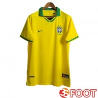 Maillot De Foot Bresil Retro Domicile Jaune 1997