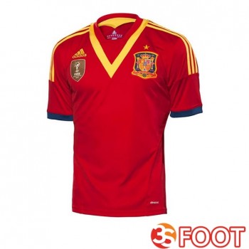 Maillot De Foot Espagne Retro Domicile Rouge 2013