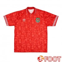 Maillot De Foot Pays De Galles Retro Domicile Rouge 1990-1991