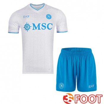 Maillot De Foot SSC Naples EURO Enfant Exterieur Blanc 2025/2026