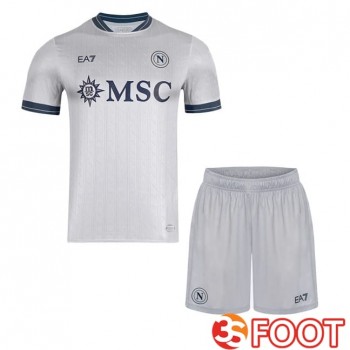 Maillot De Foot SSC Naples EURO Enfant Gardien De but Gris 2025/2026