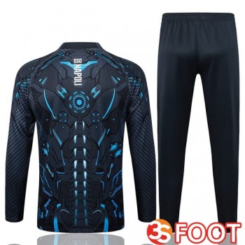 Ensemble Veste Survetement De Foot SSC Naples Gris 2025/2026
