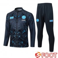 Ensemble Veste Survetement De Foot SSC Naples Gris 2025/2026