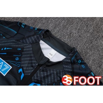 Ensemble Veste Survetement De Foot SSC Naples Gris 2025/2026