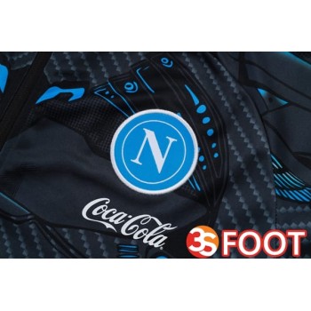 Ensemble Veste Survetement De Foot SSC Naples Gris 2025/2026