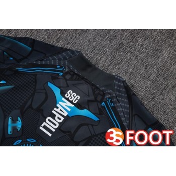 Ensemble Veste Survetement De Foot SSC Naples Gris 2025/2026